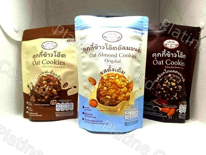 ตัวอย่างซองก้นตั้งมีซิป พิมพ์ลายตามแบบ #6 โดยโรงงานรับผลิตซอง Platinum Packing