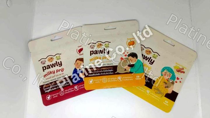 ตัวอย่างซองอาหารสัตว์เลี้ยง พิมพ์ลายแบรนด์ #9 โดยโรงงาน Platinum Packing